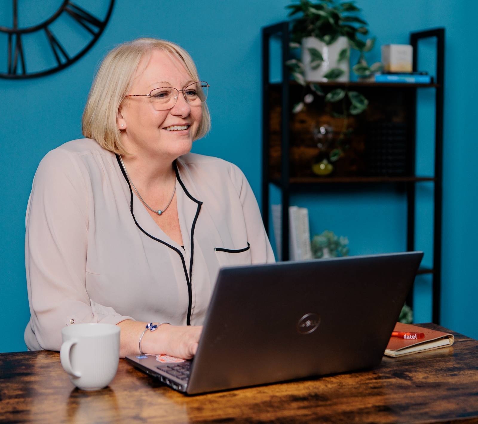 Intacct consultant using laptop