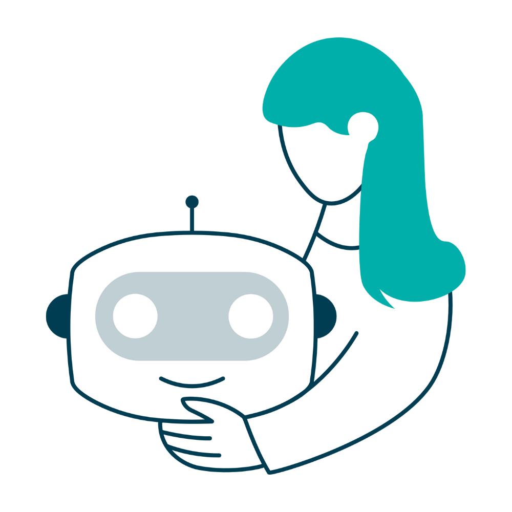 Robot human icon