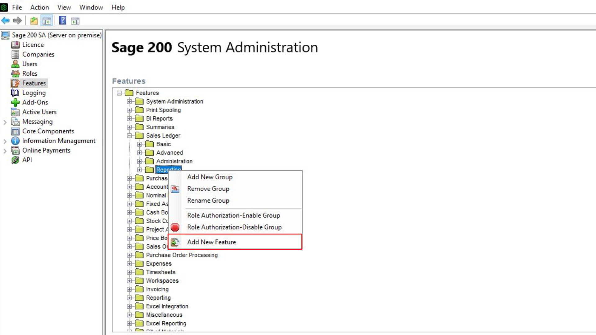 Screenshot 3 - adding new report to S200 menu