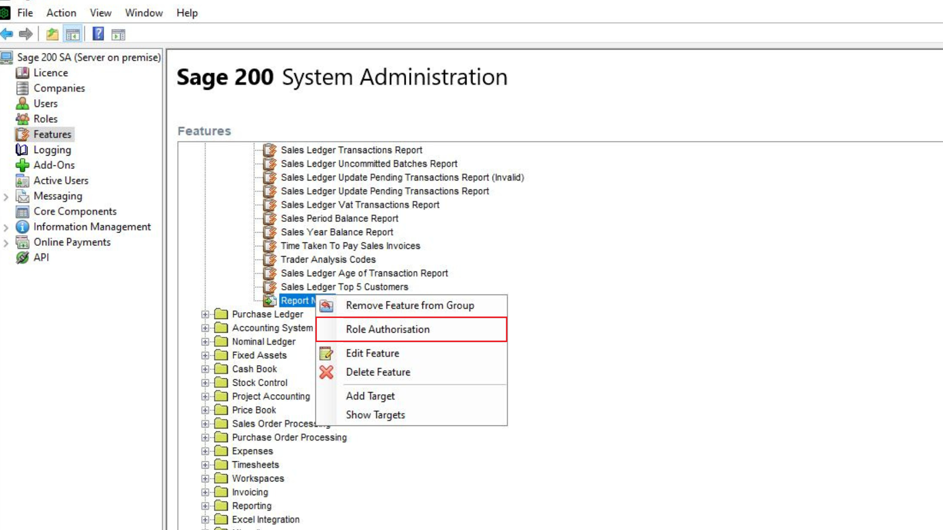 Screenshot 8 - adding new report to S200 menu