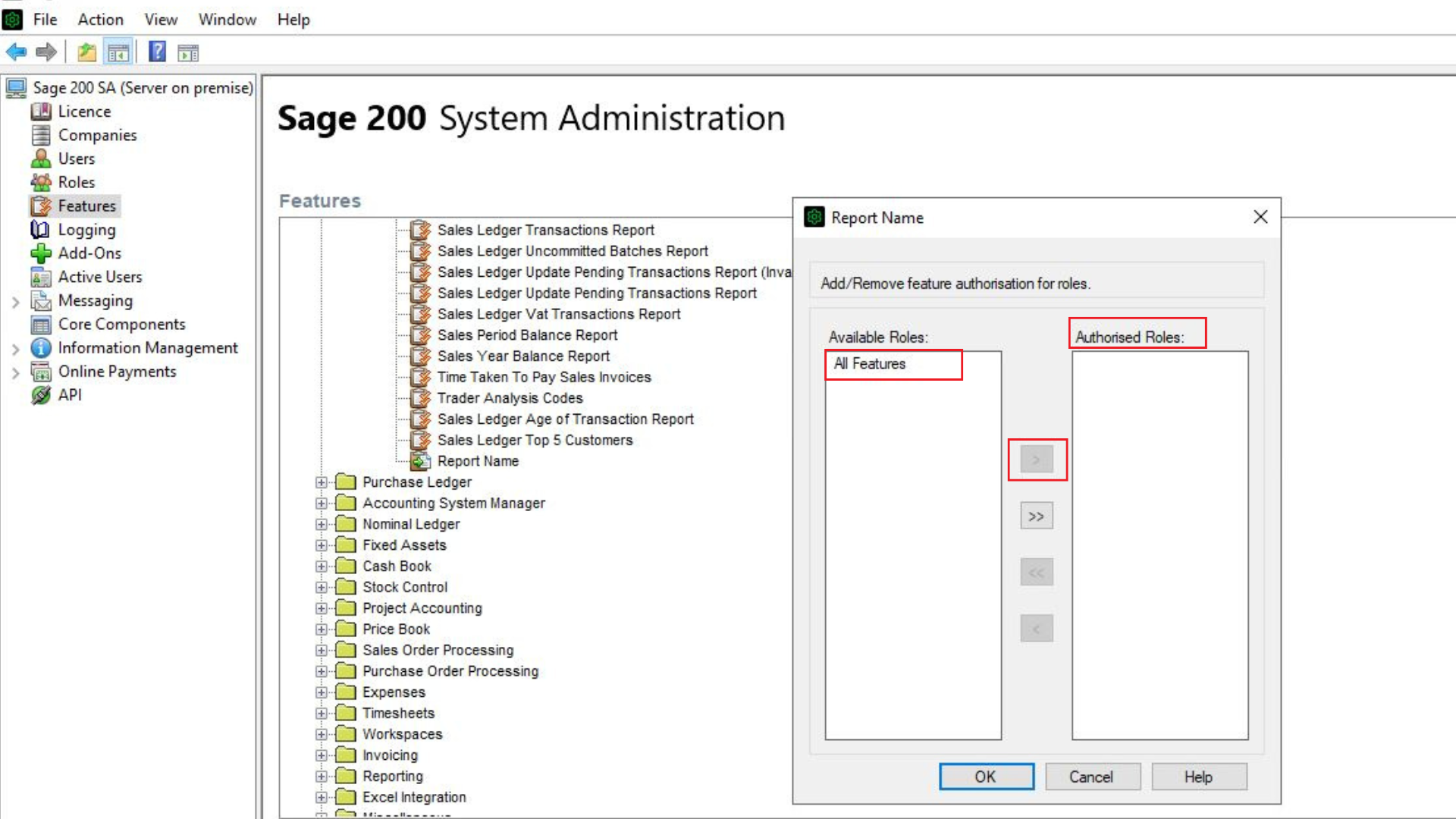 Screenshot 9 - adding new report to S200 menu