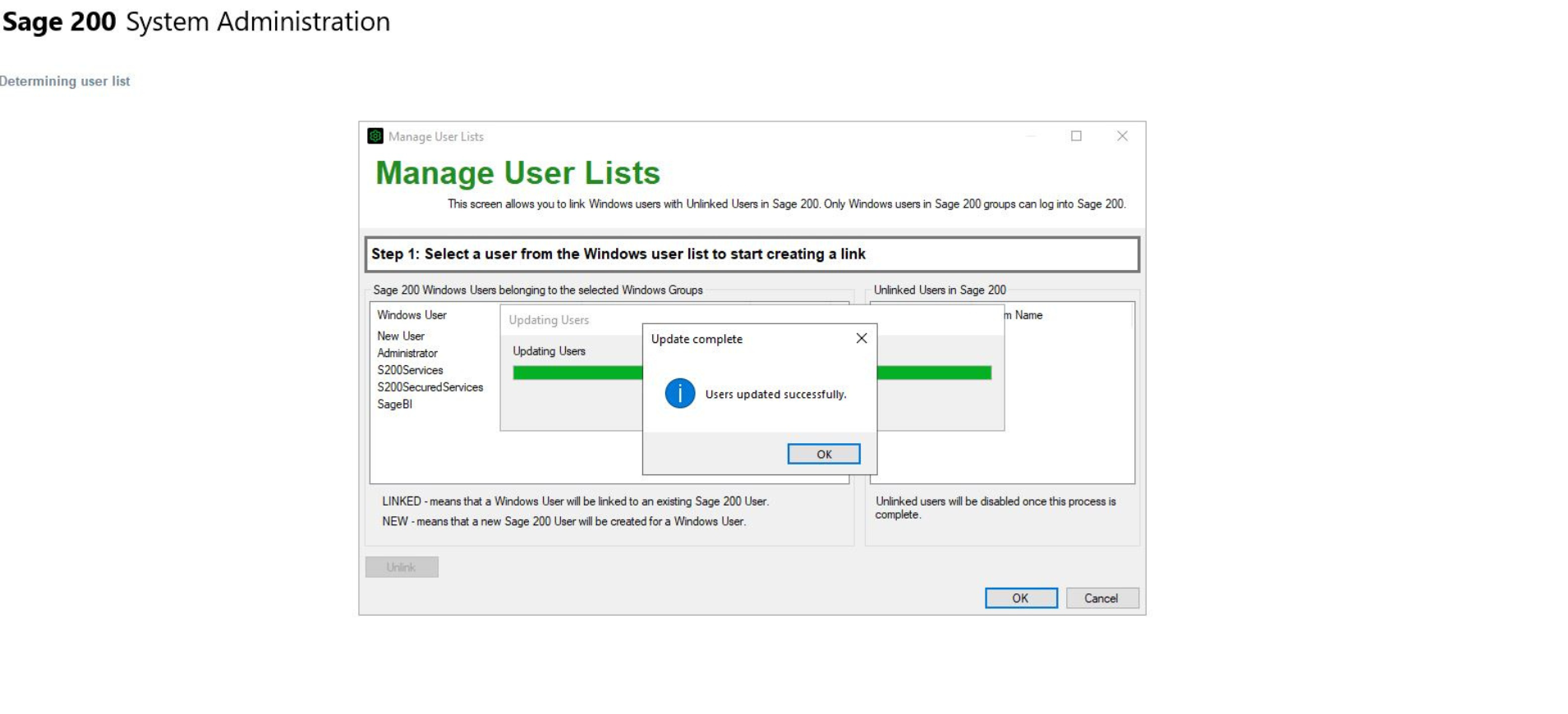 Screenshot 3 - Adding a new user in Sage 200