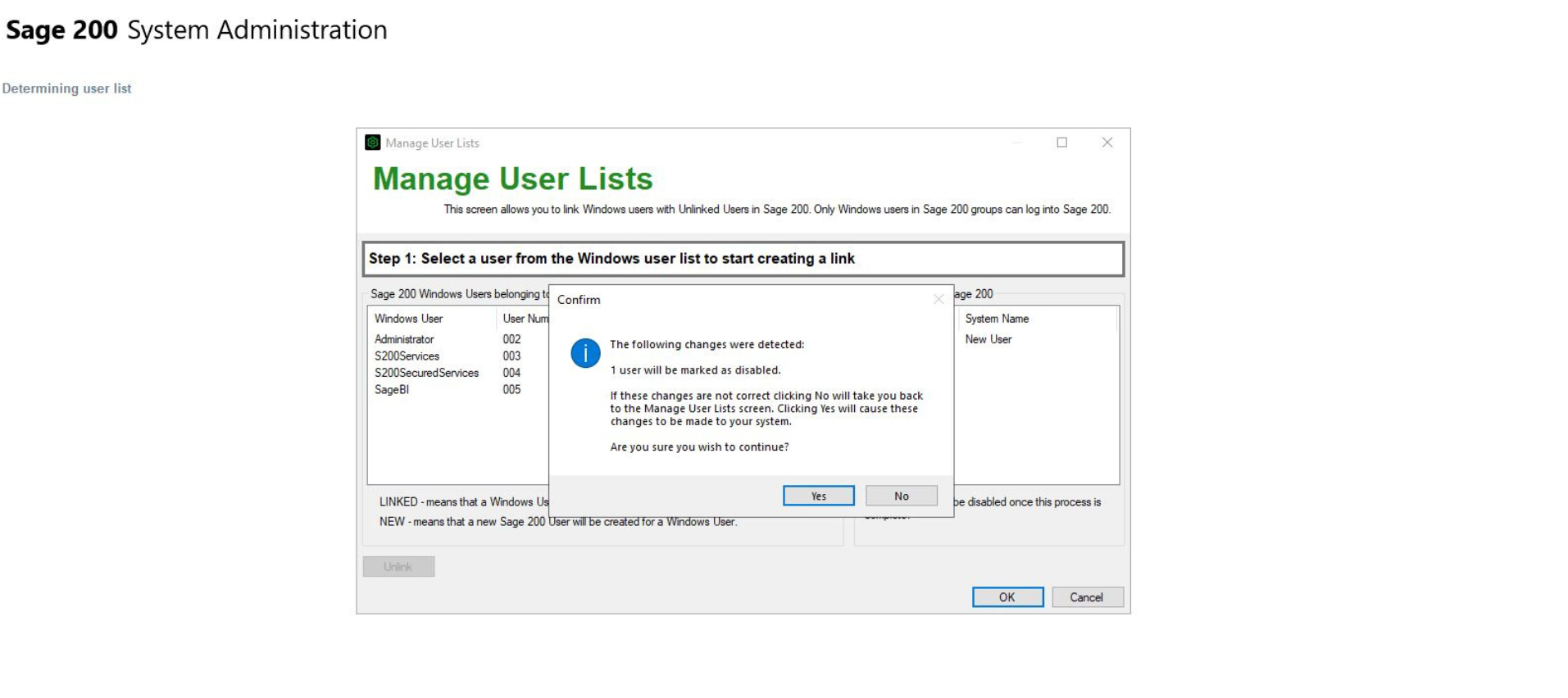 Screenshot 6 - Adding a new user in Sage 200