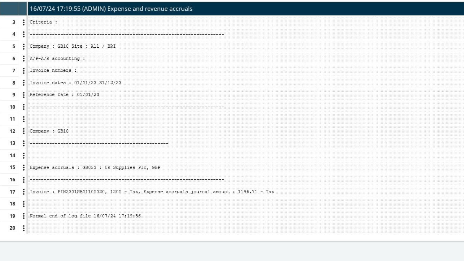 Closing accurals - screenshot 4