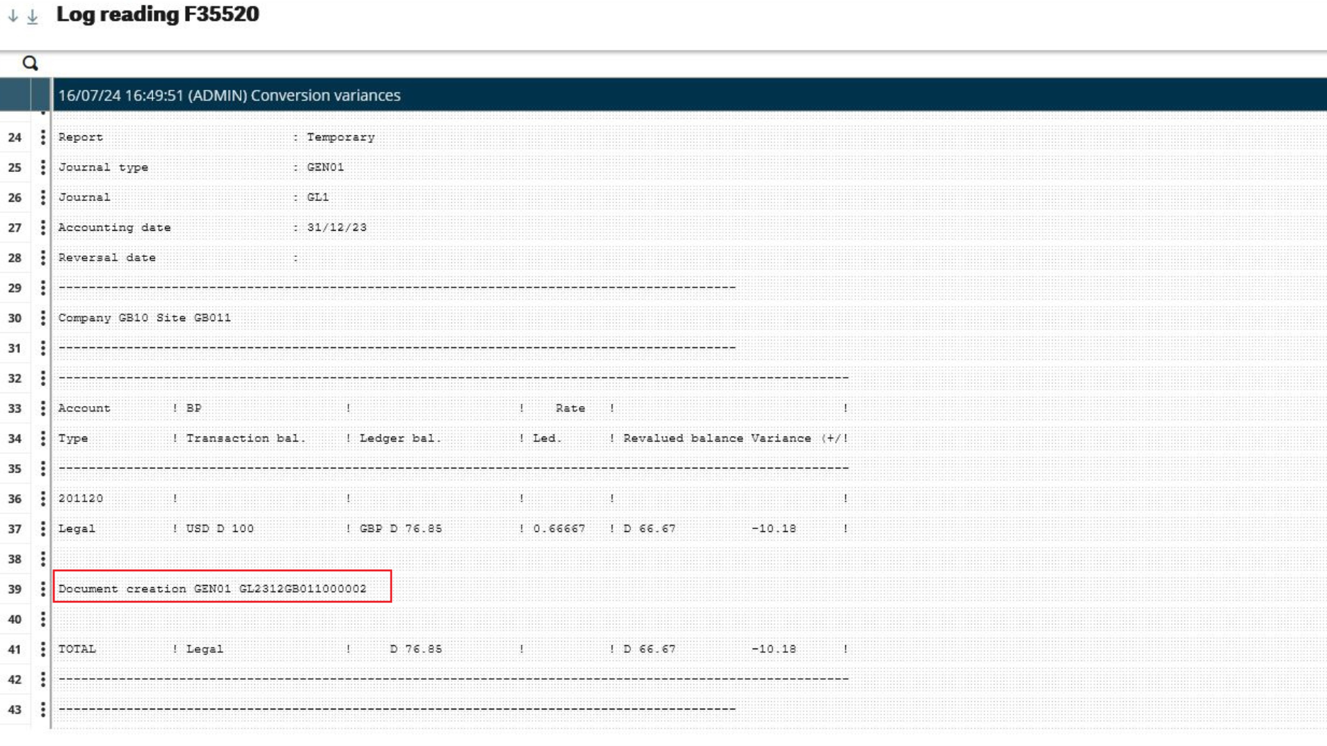 Financial Closing - Conversion Variance Bank Screenshot 3 (1)