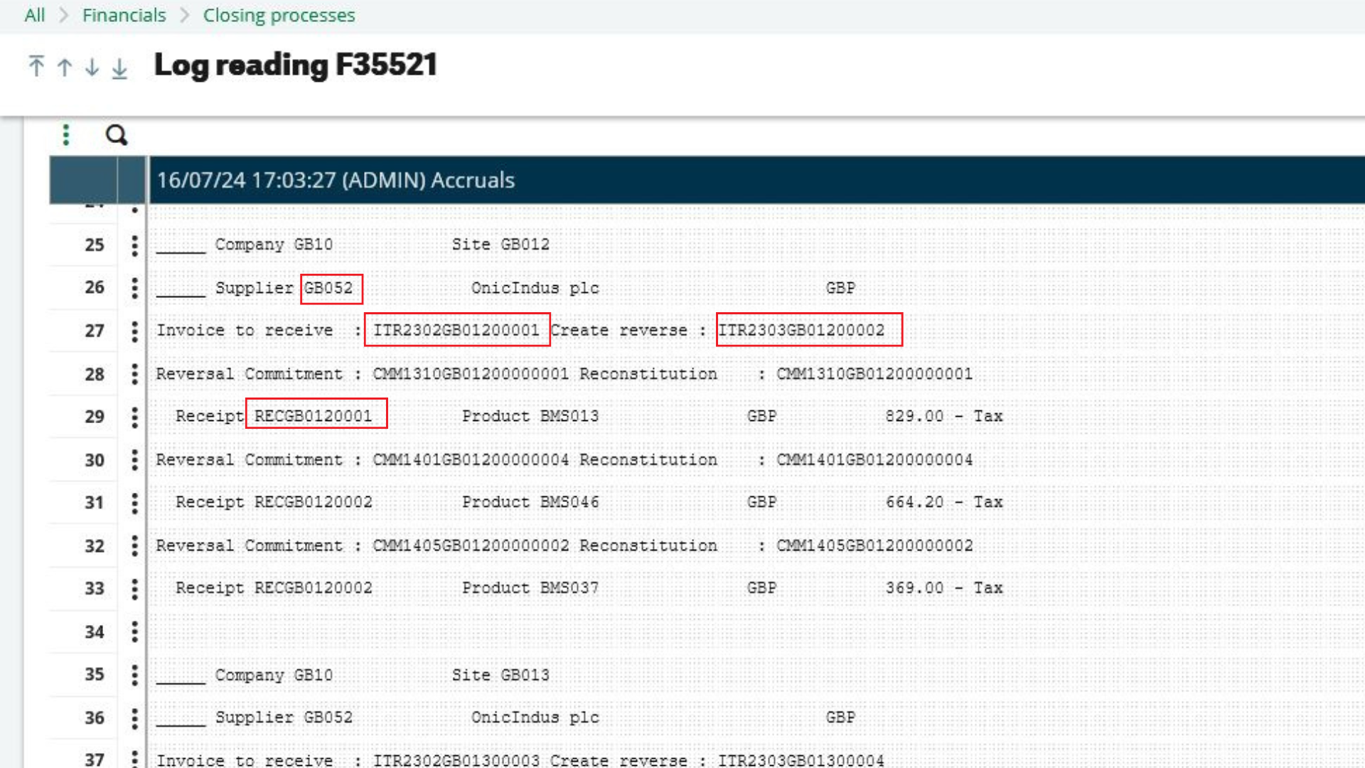 Financial Closing - Purchase Accruals (GRNI) | Sage X3