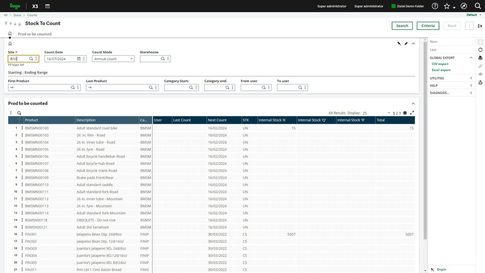 How To Check When A Stock Count Needs To Be Performed | Sage X3