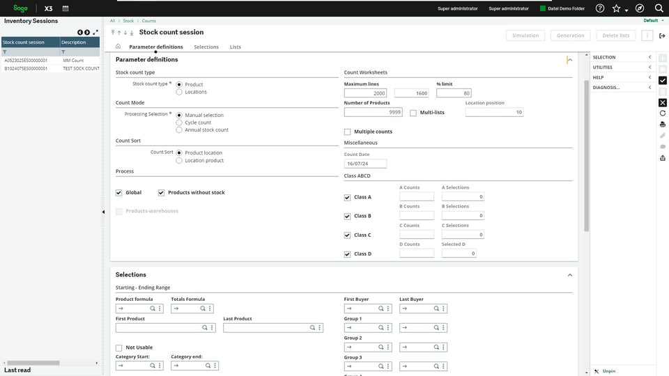 How To Check When A Stock Count Needs To Be Performed | Sage X3