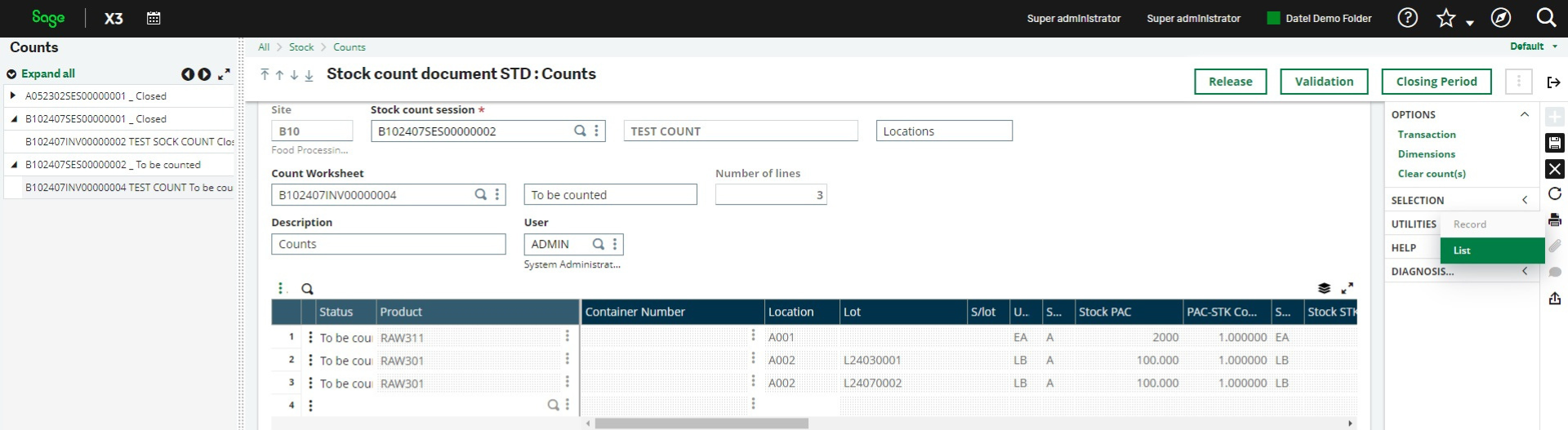 Stock Count - Screenshot 5-1