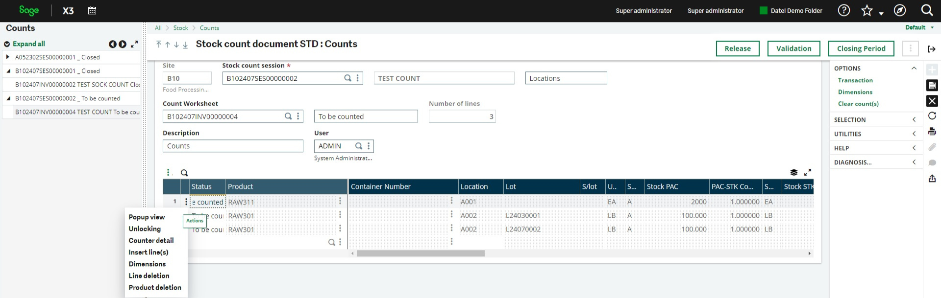 Stock Count - Screenshot 6-1